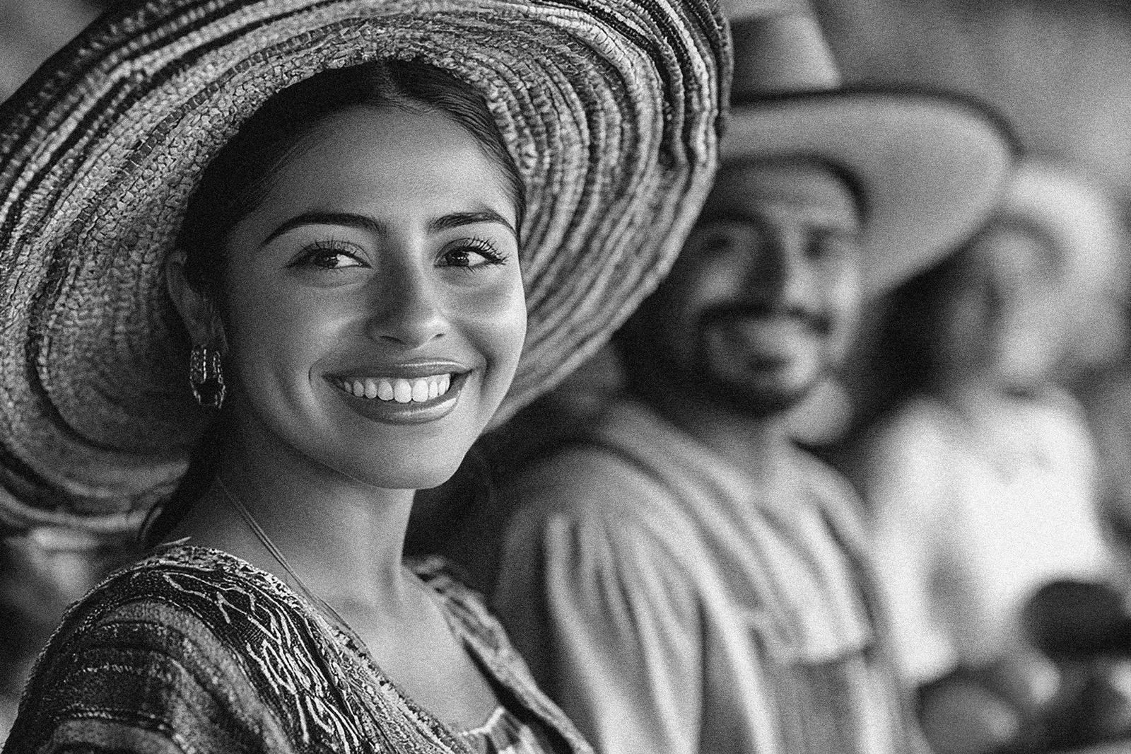 Portrait of a woman wearing a traditional hat